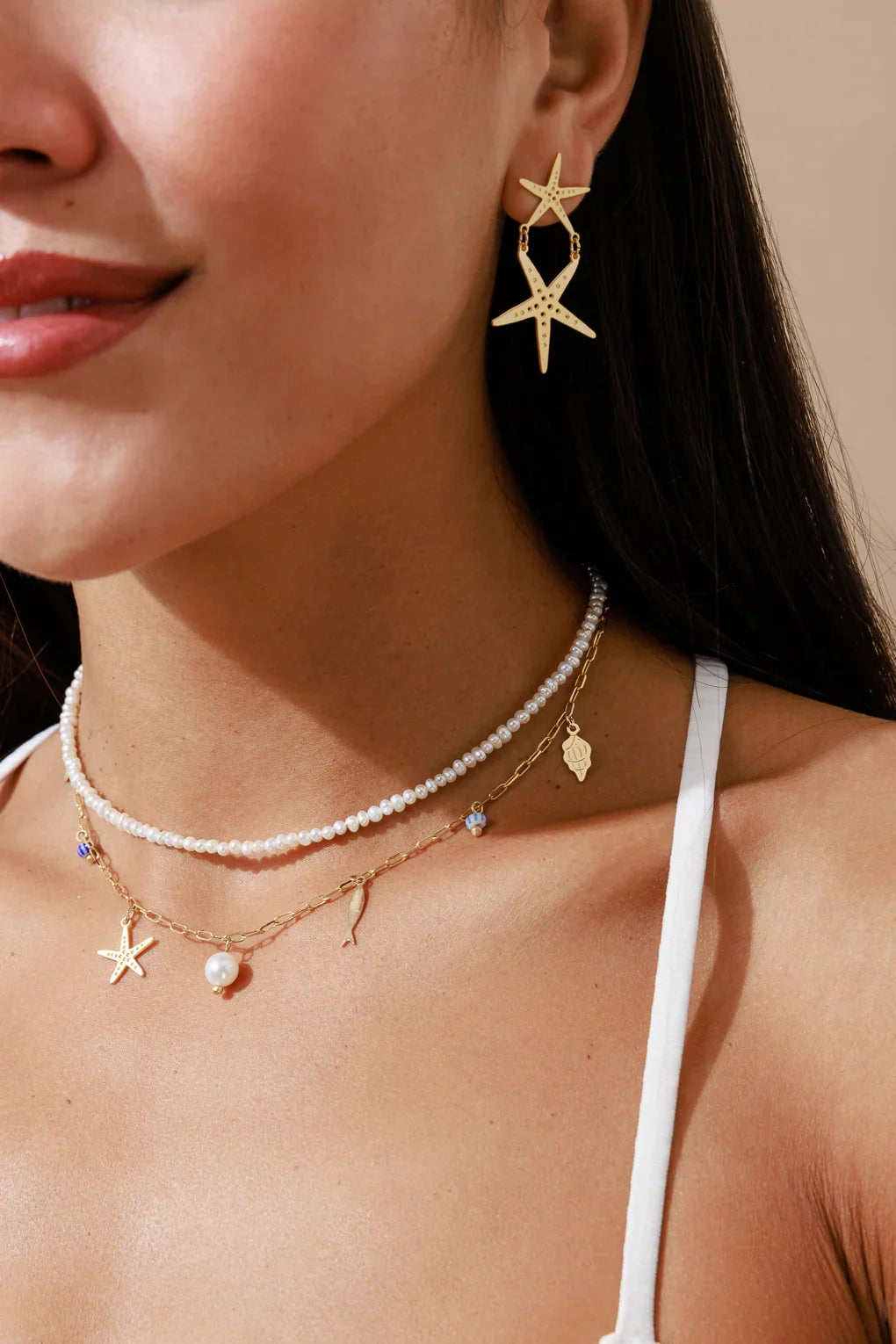 Large Starfish Post Earrings