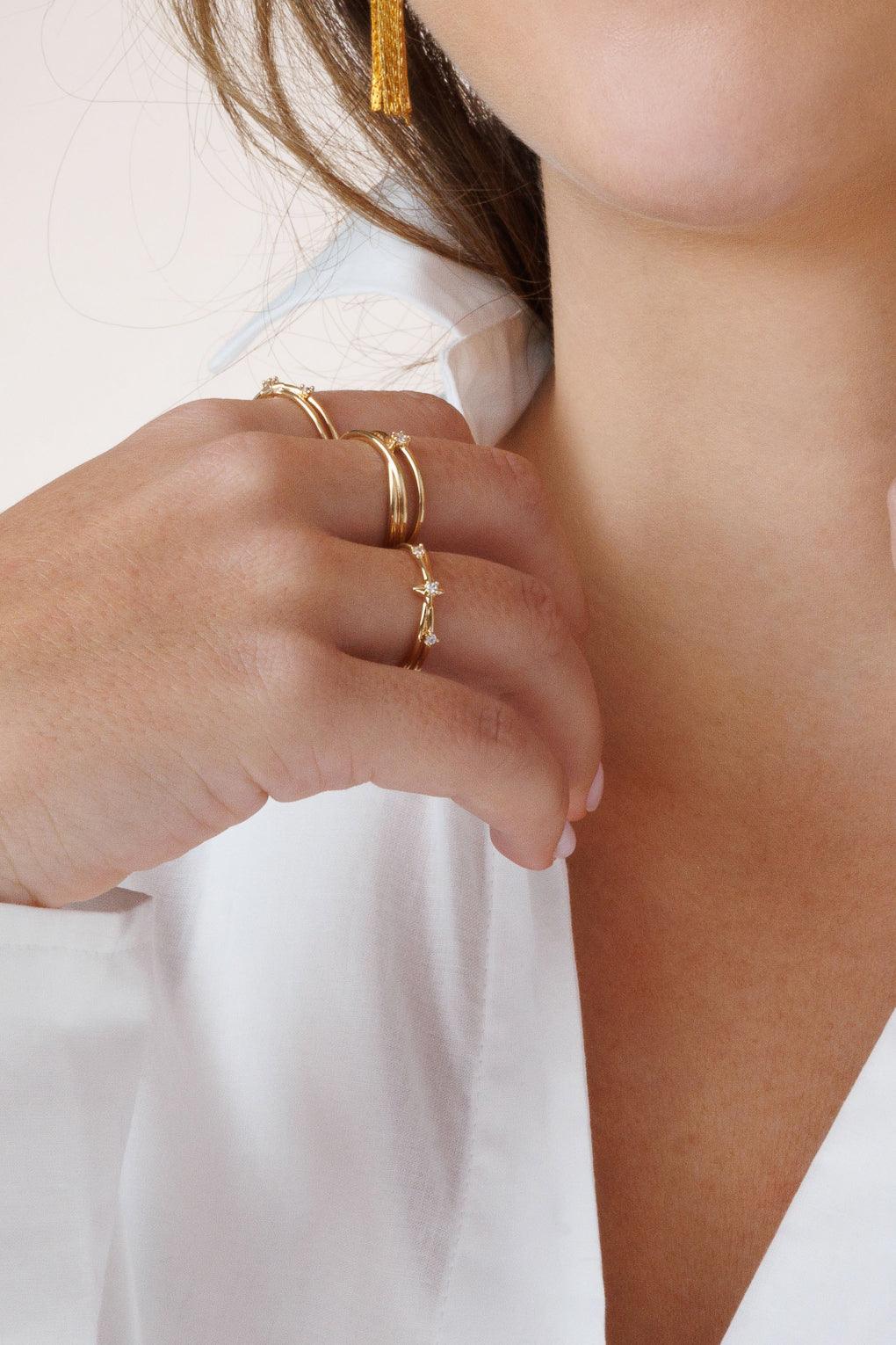 Harper Ring Gold / 34 crystal / US 5