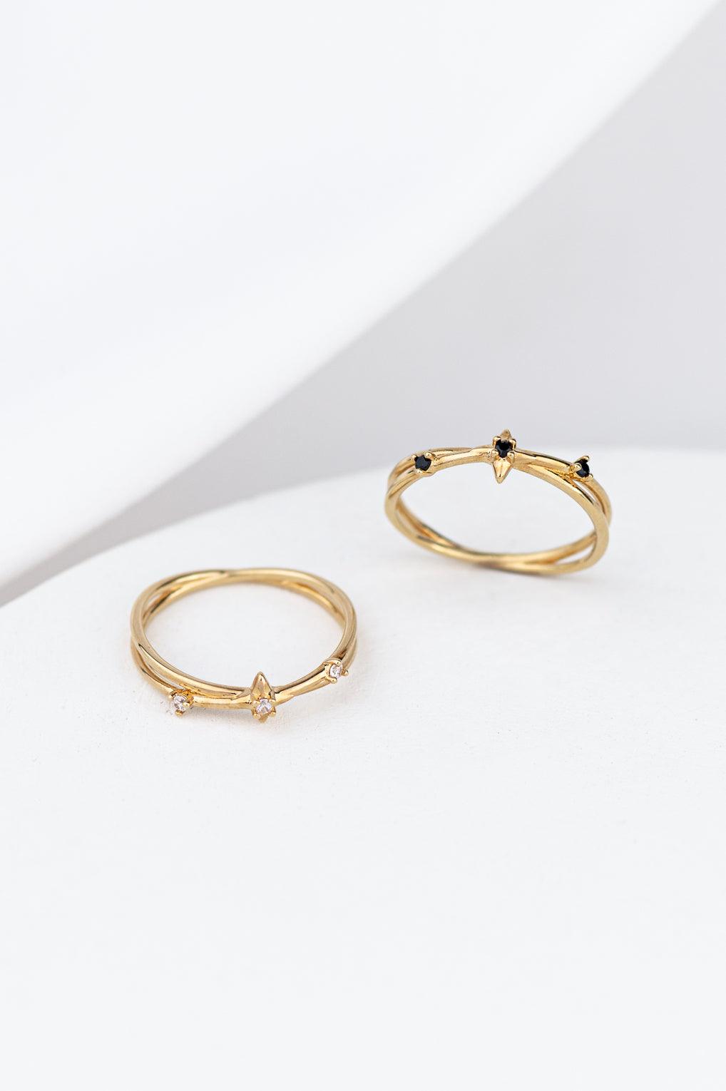 Harper Ring Gold / 34 crystal / US 5