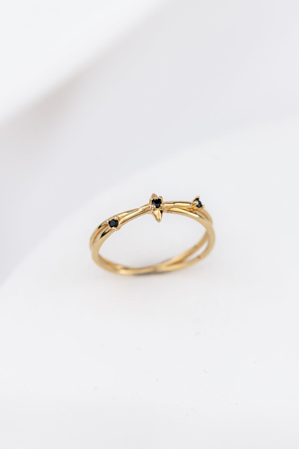 Harper Ring Gold / 34 crystal / US 5