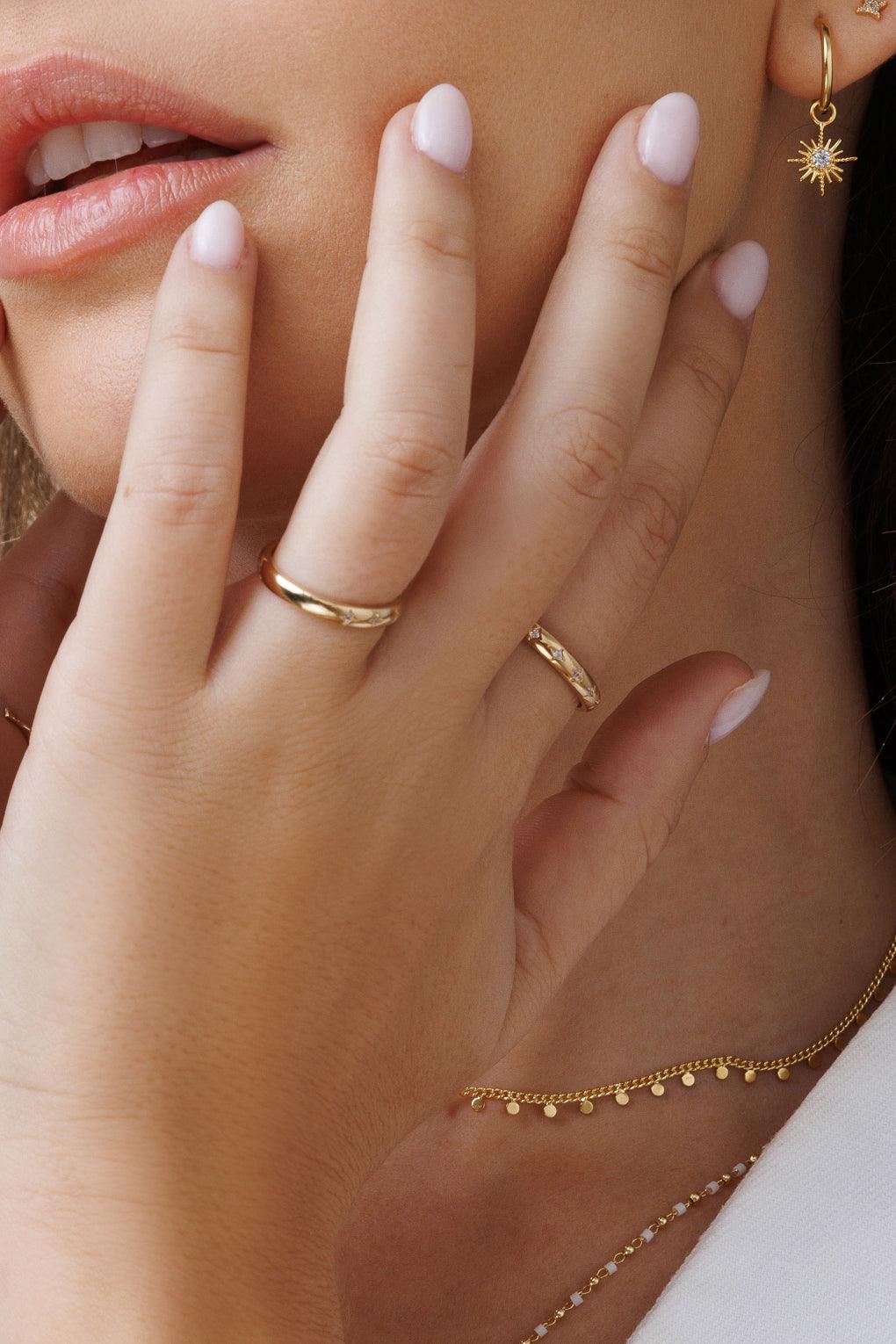 Myra Ring Gold / 34 crystal / US 5