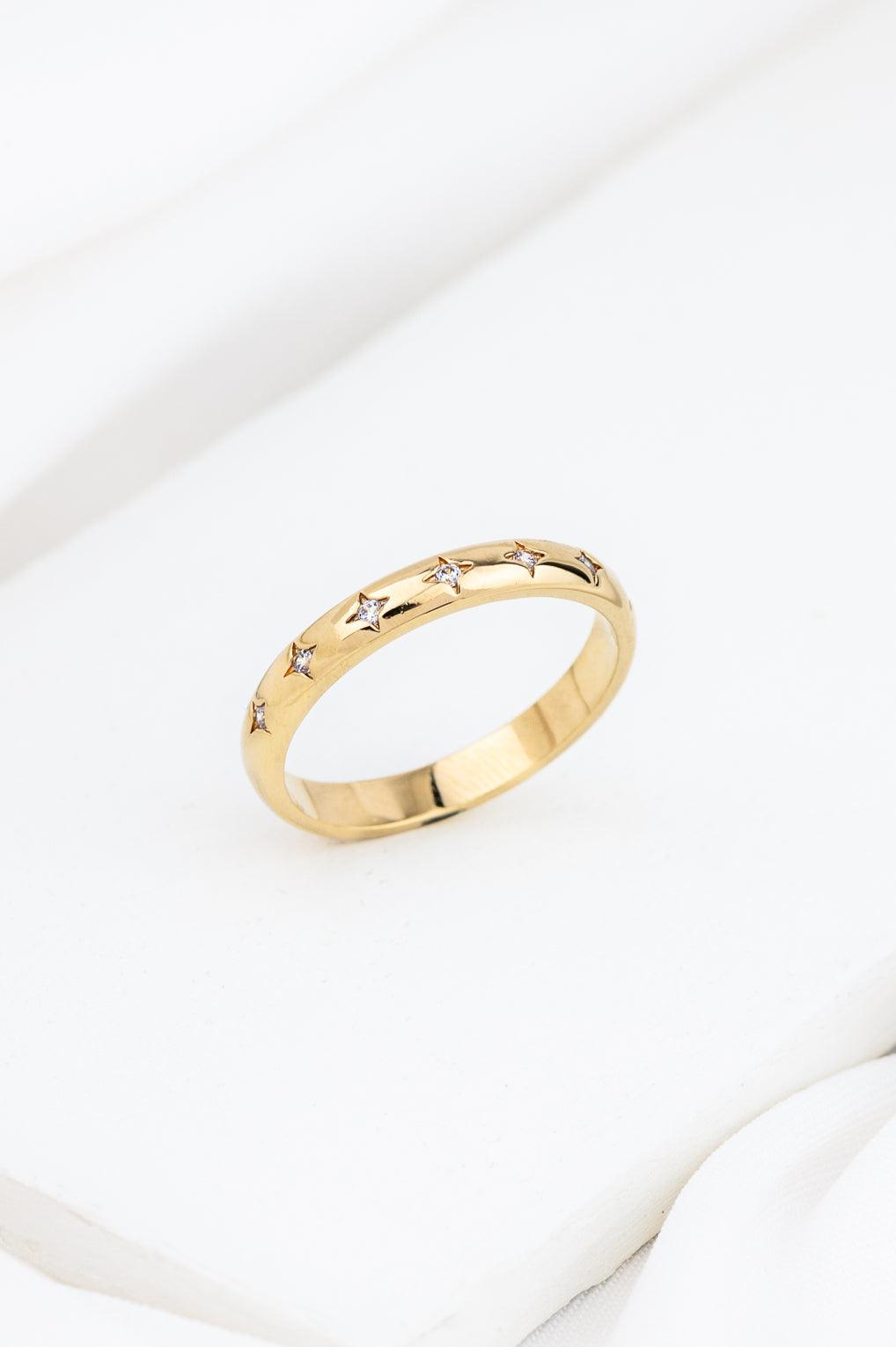 Myra Ring Gold / 34 crystal / US 5