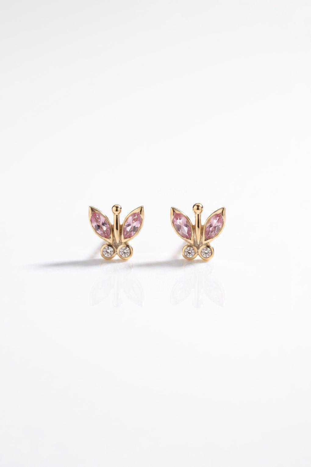 14K gold Butterfly earrings for girls