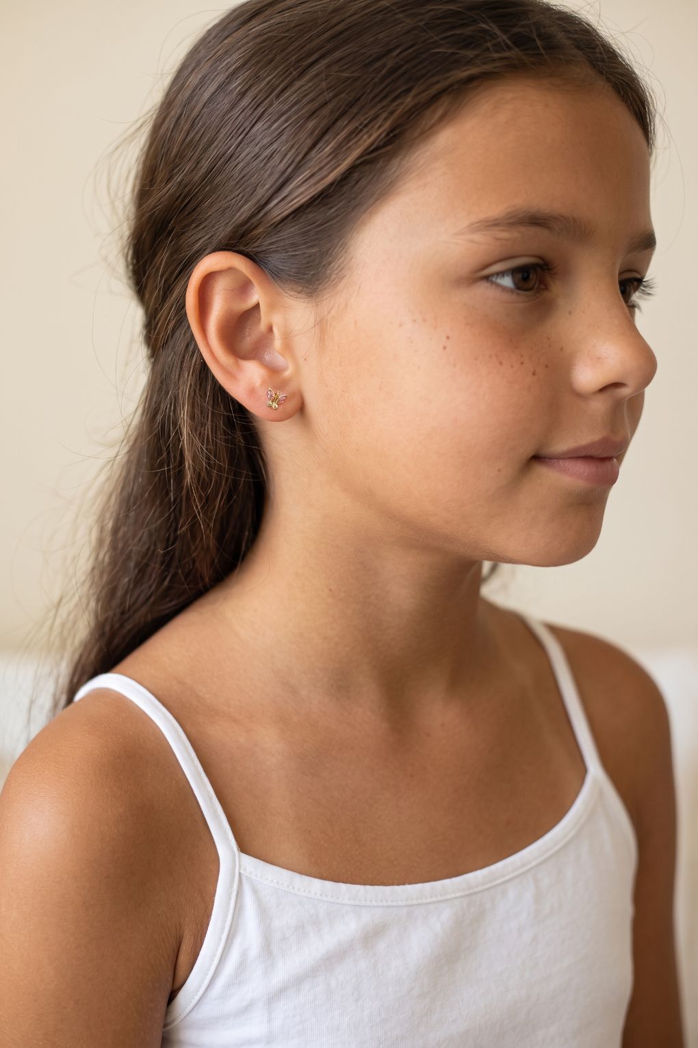 14K gold Butterfly earrings for girls