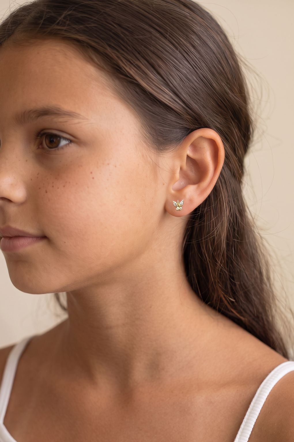 14K gold Butterfly earrings for girls