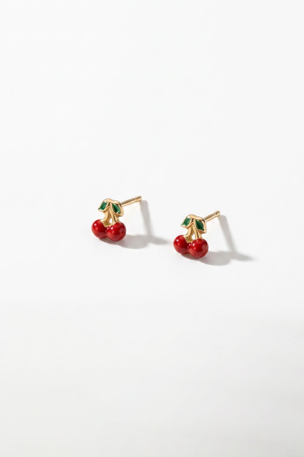 14K gold Cherry earrings for girls
