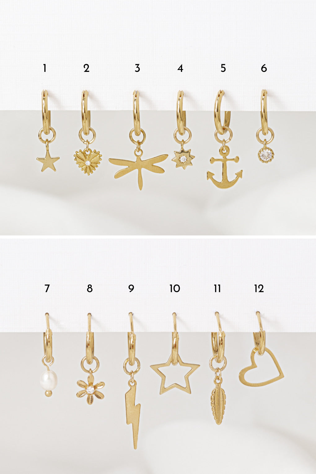 Replaceable pendants for girls' hoop earrings