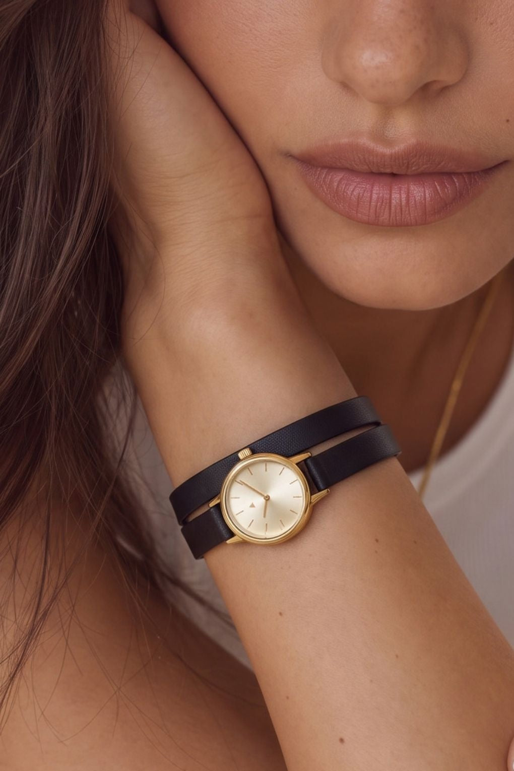 22 mm watch in gold