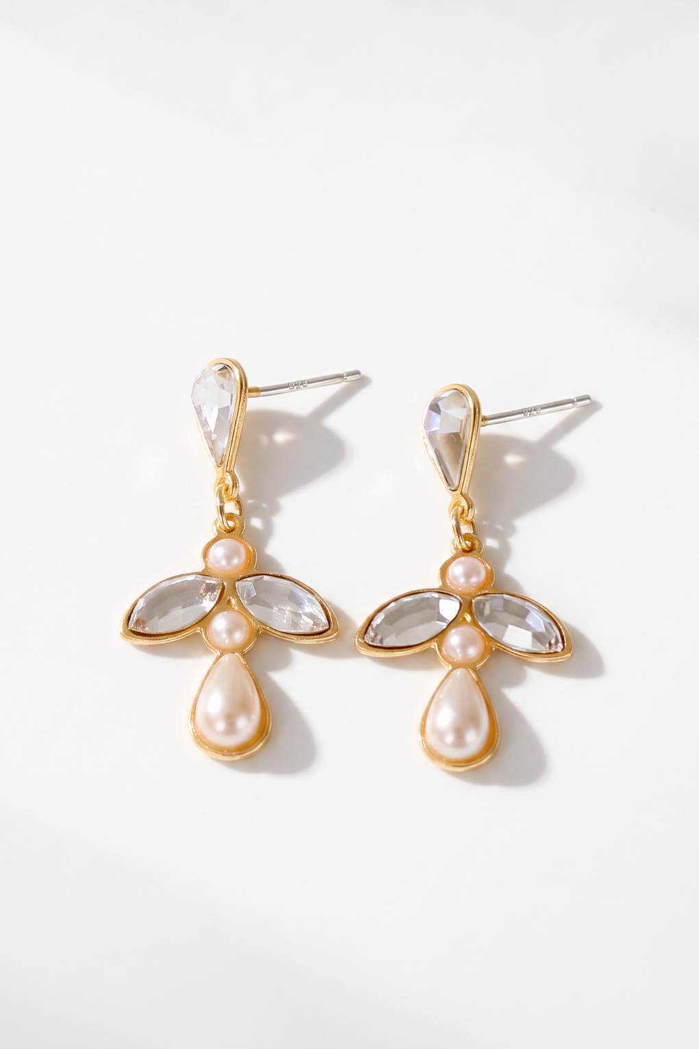Large Iris Post Earrings