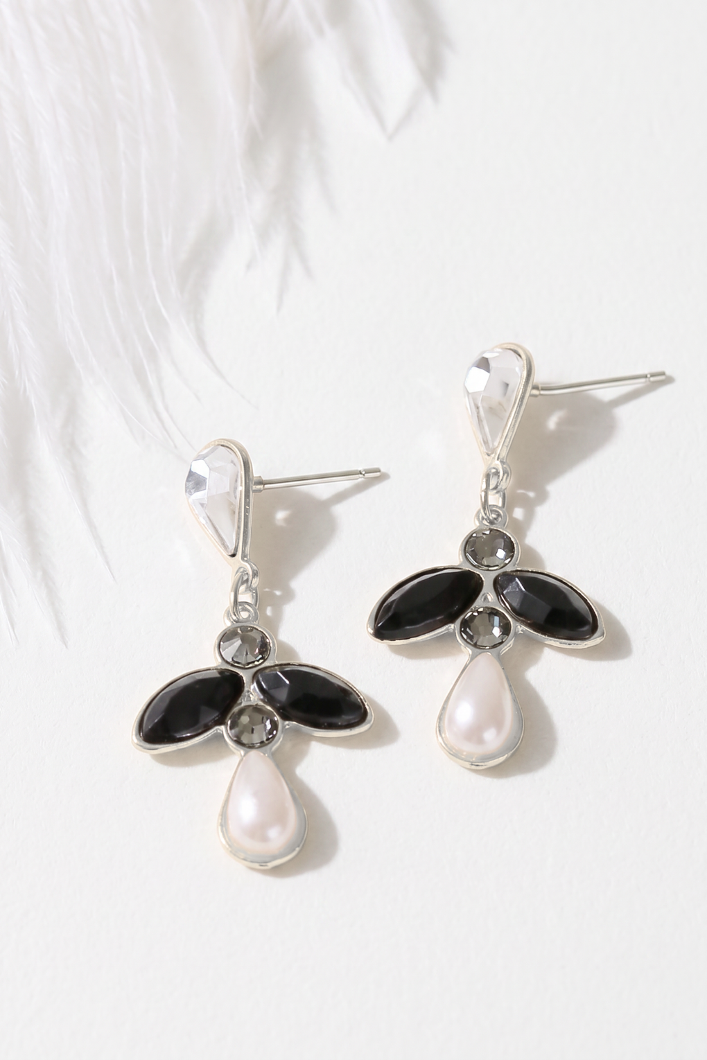 Large Iris Post Earrings