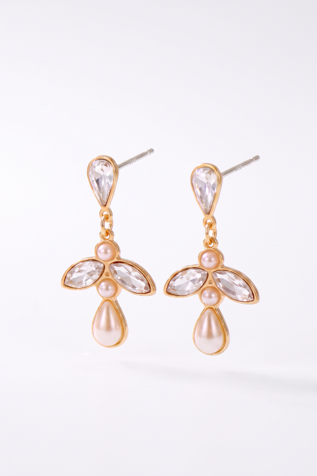 Large Iris Post Earrings