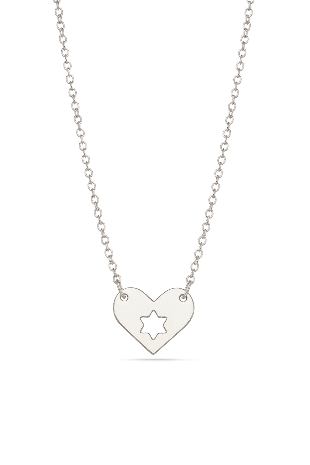 Silver 925 Israel at Heart Necklace