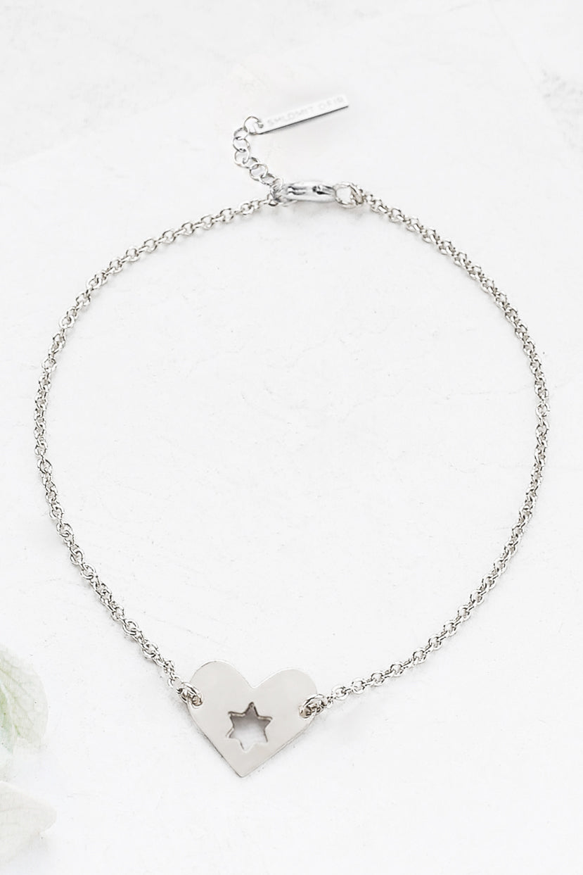 Silver 925 Israel at Heart Bracelet