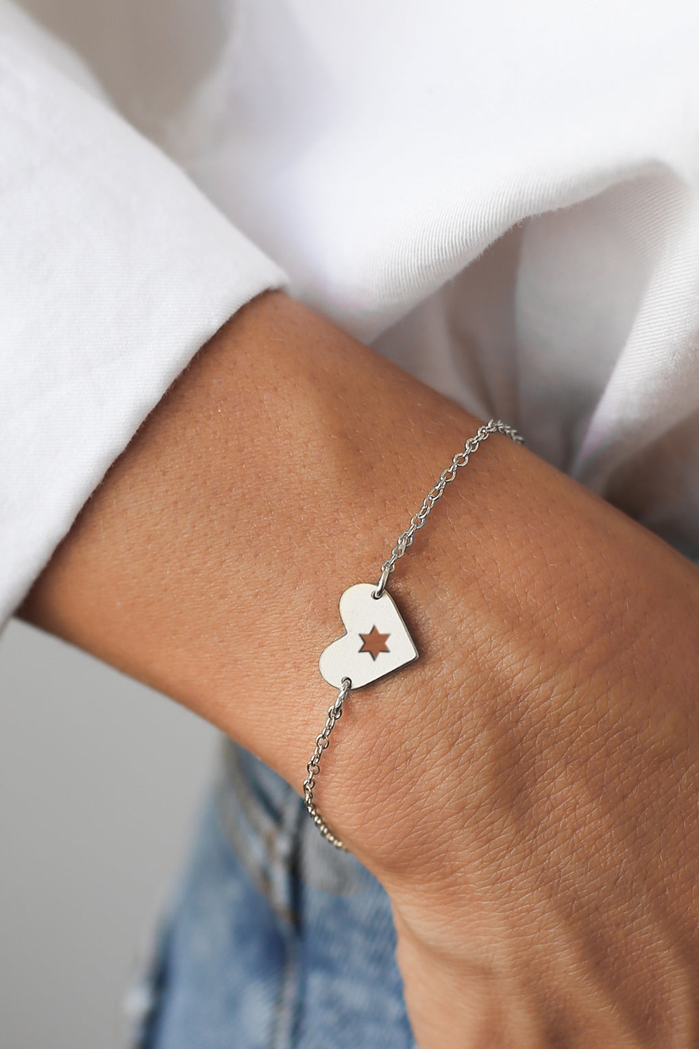 Silver 925 Israel at Heart Bracelet