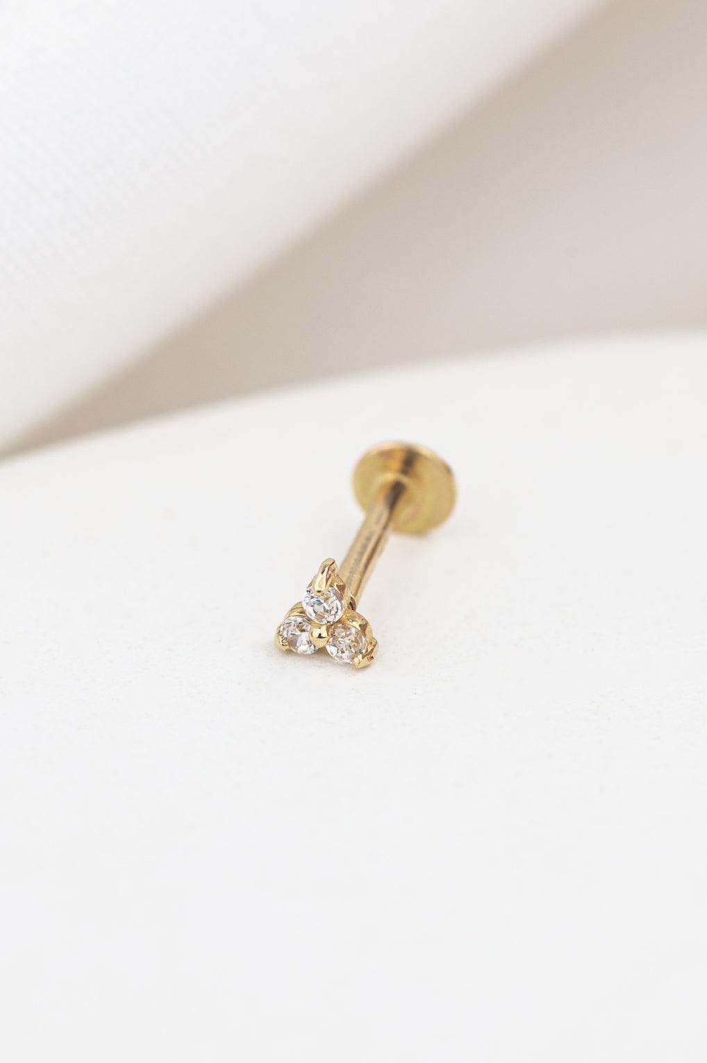 Blaire Piercing Earring in 14K Gold