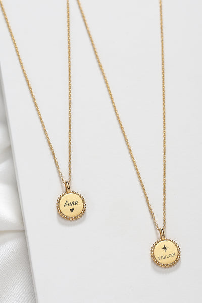 Custom Engraved Coin Necklace