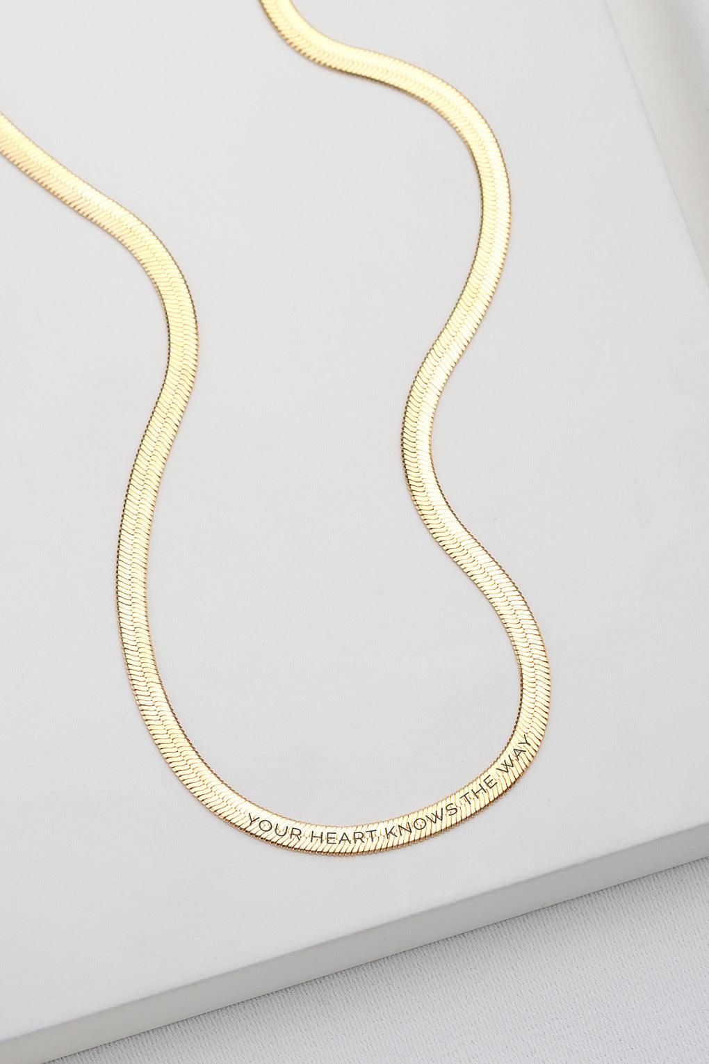 Custom Engraved Herringbone Necklace