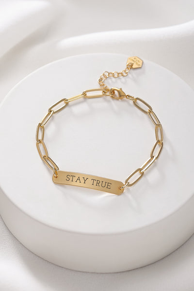 Custom Engraved Link Bar Bracelet