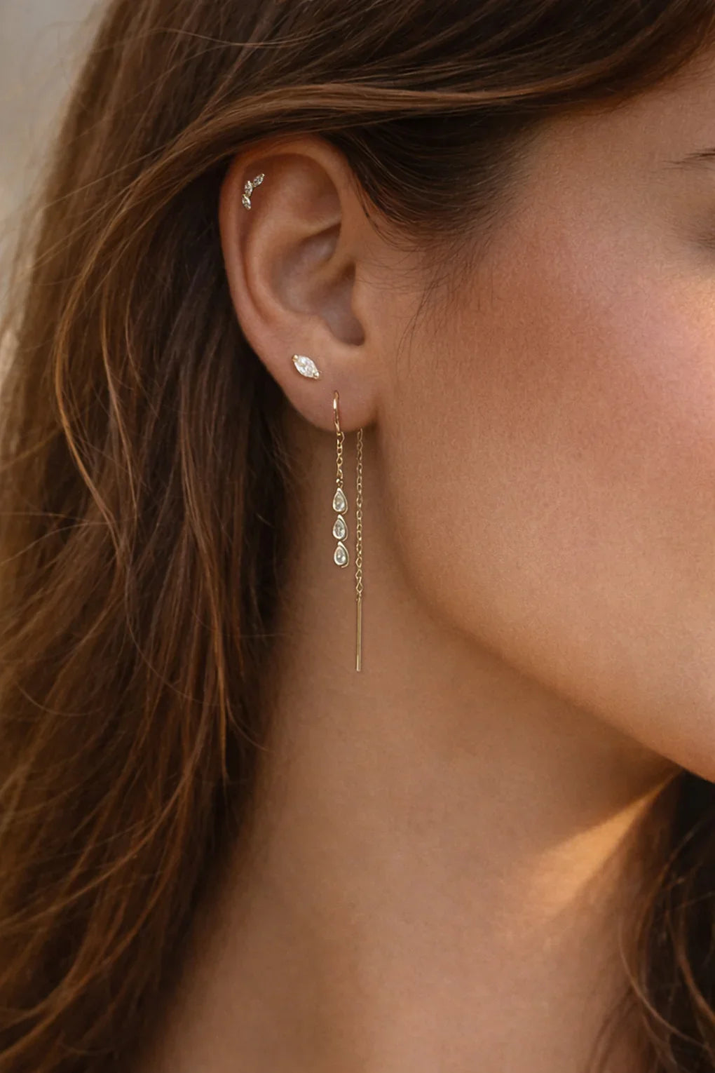 Gia earrings in 14K gold
