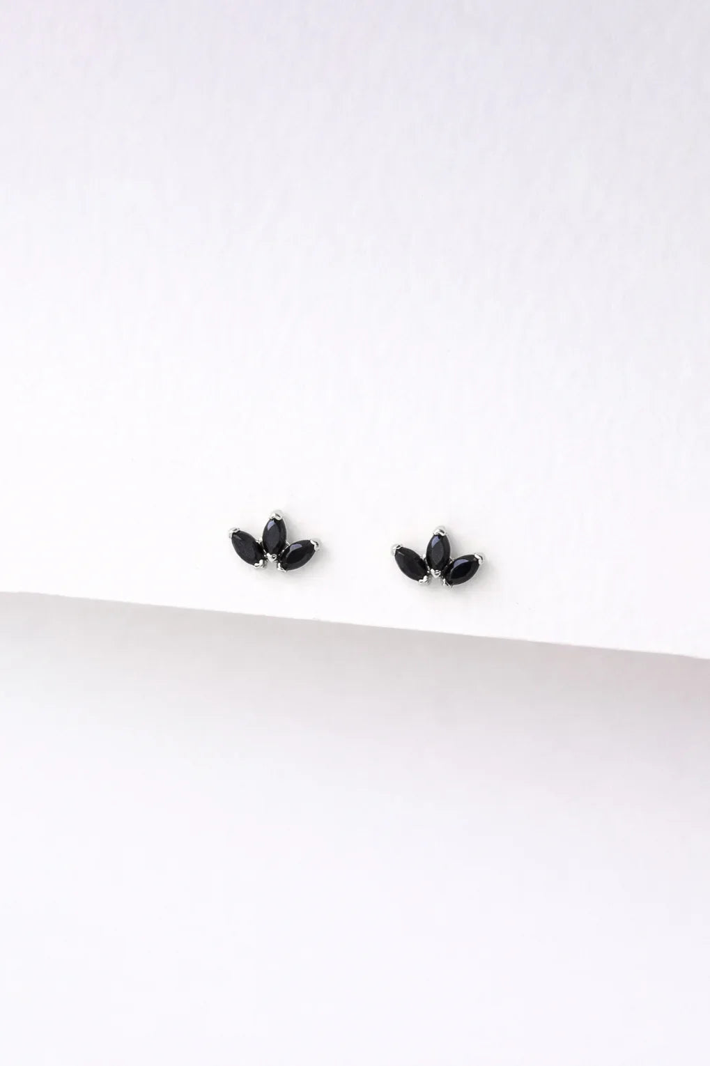 Lotus post earrings in 14K gold