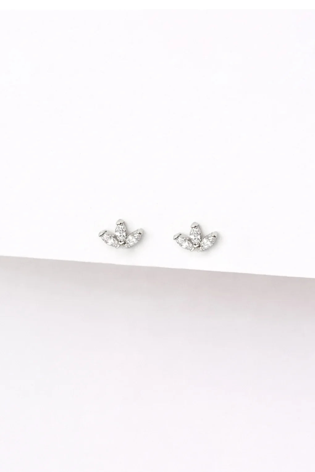 Lotus post earrings in 14K gold