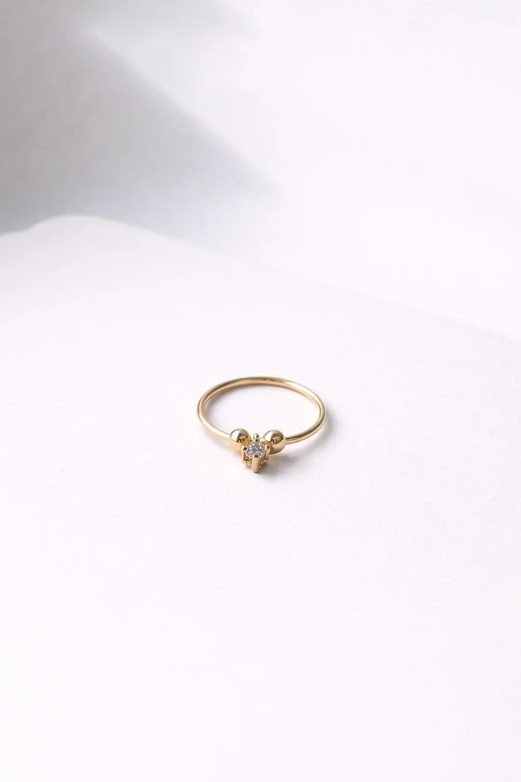 CZ embelished hoop piercing/nose ring in 14K gold