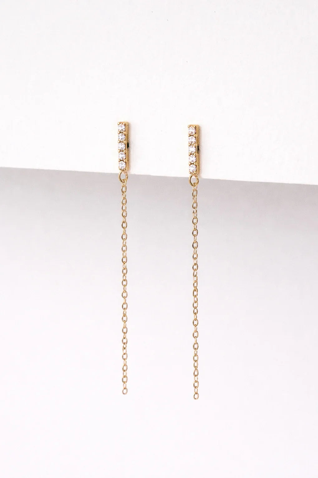 Long Simone earrings in 14K gold