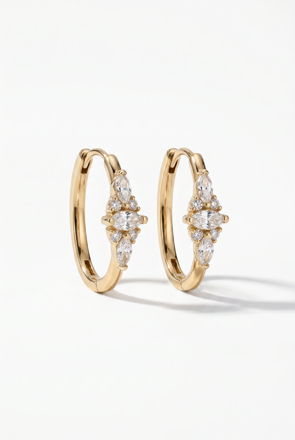 Serena hoop earrings in 14K gold