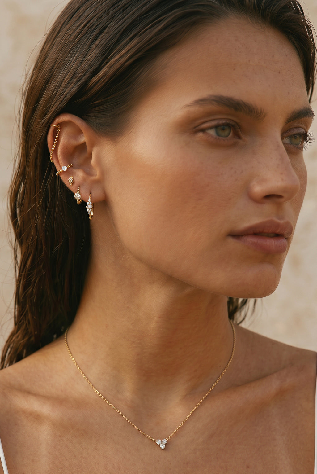 Serena hoop earrings in 14K gold