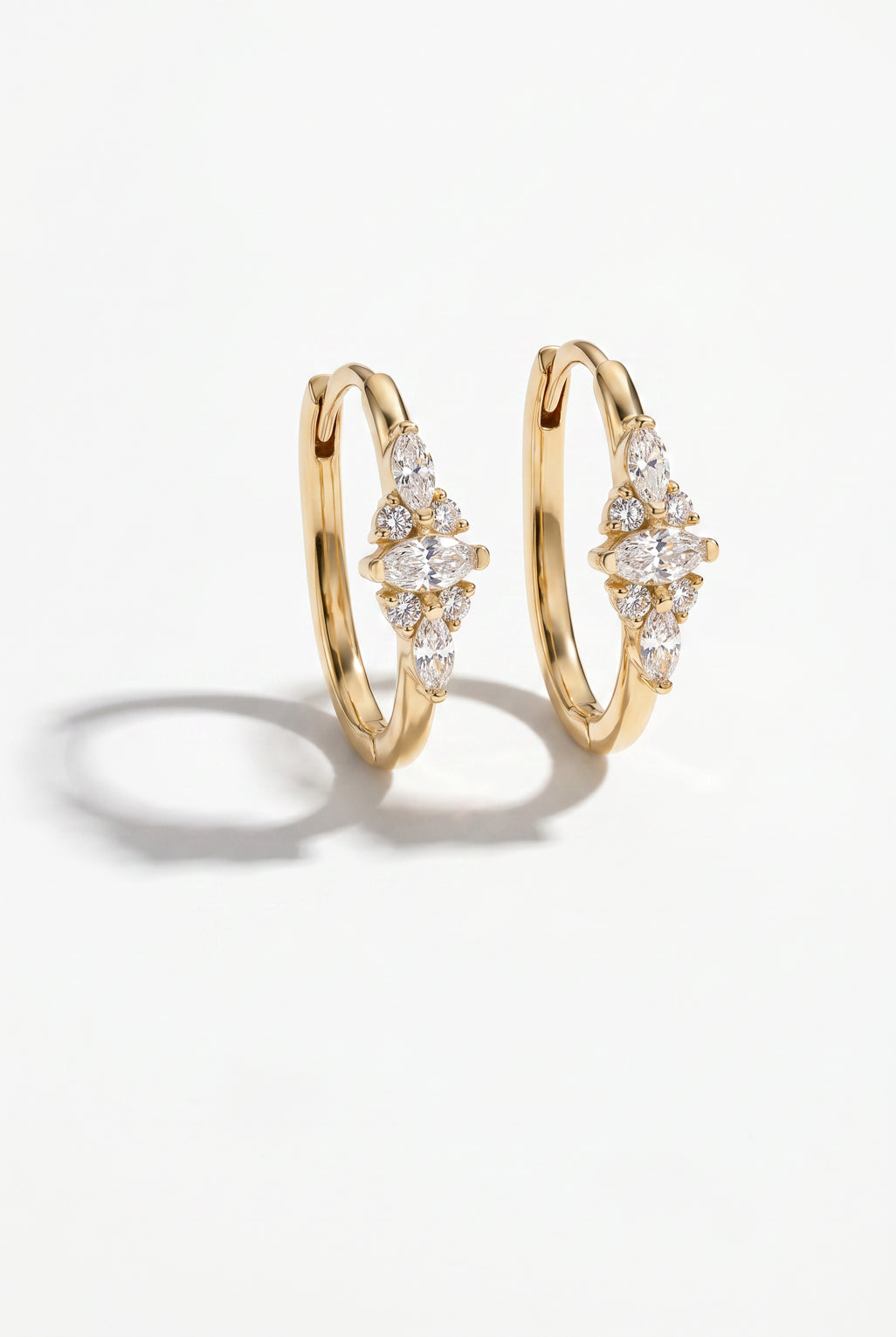 Serena hoop earrings in 14K gold