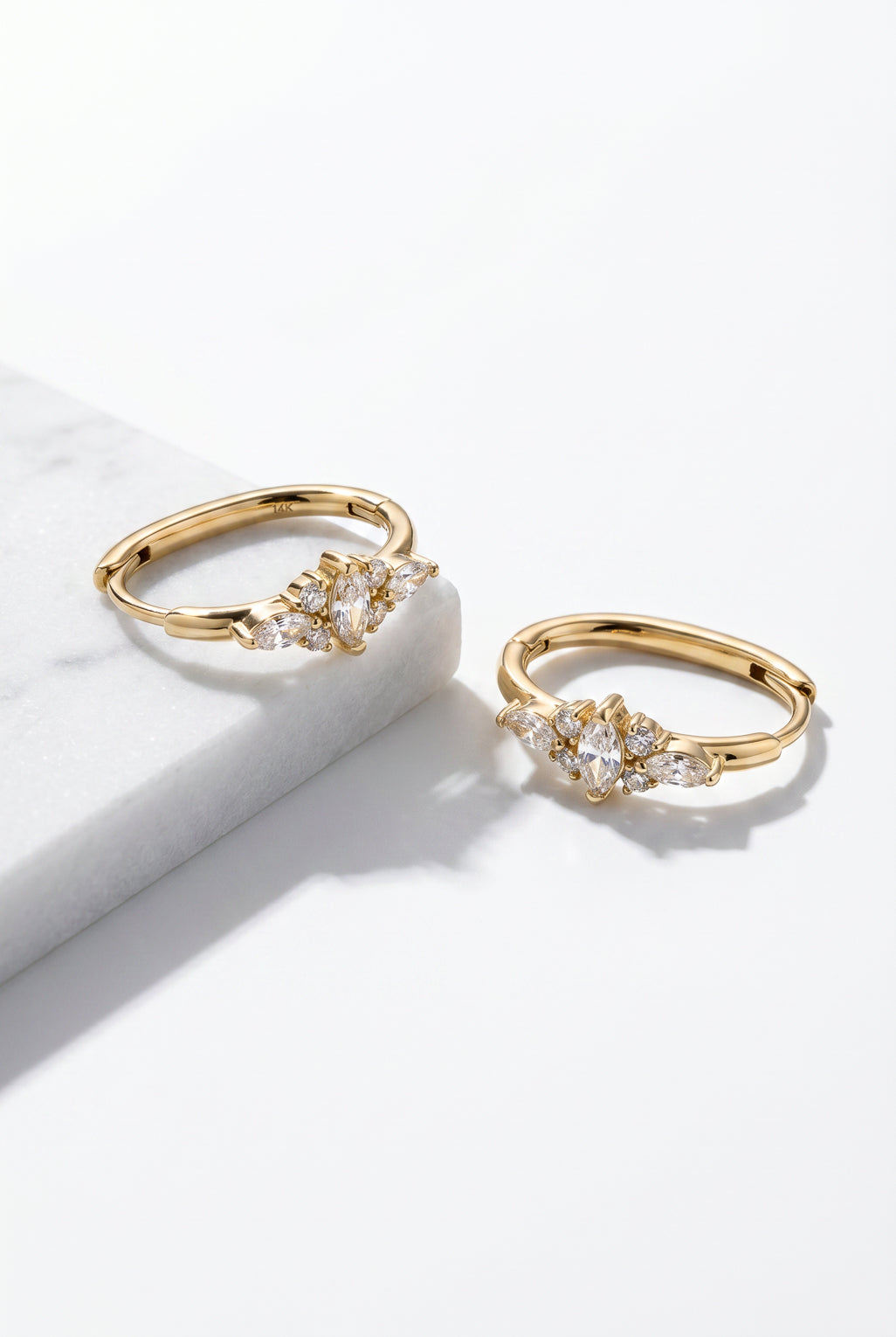 Serena hoop earrings in 14K gold