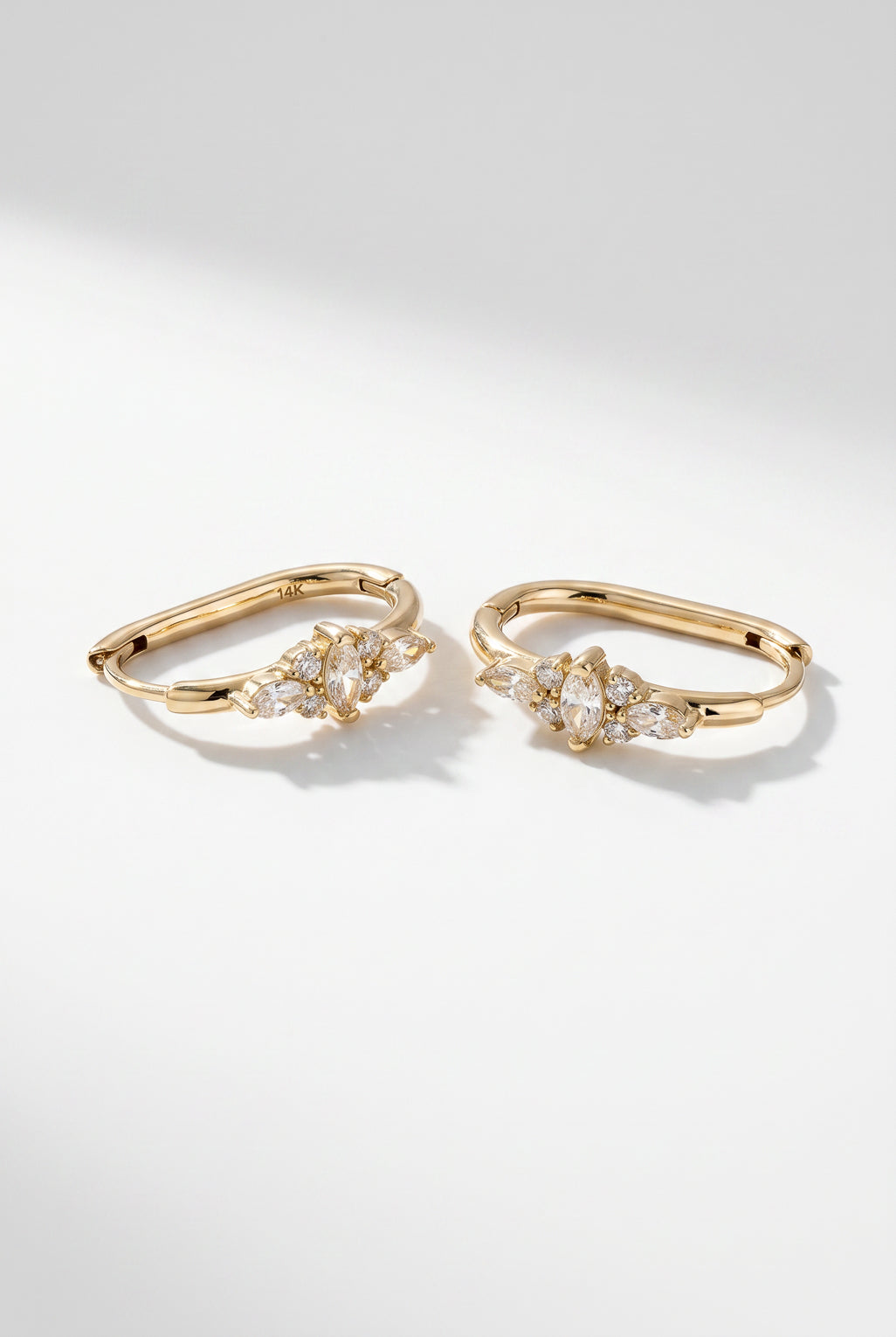 Serena hoop earrings in 14K gold