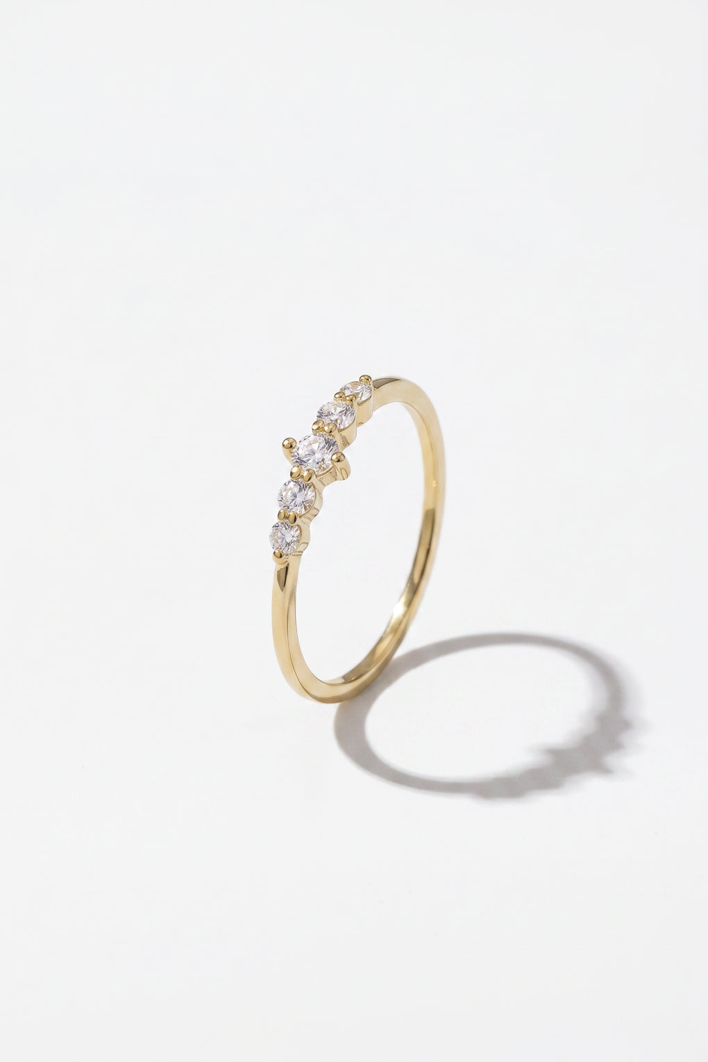 Zen ring in 14K gold and Diamonds
