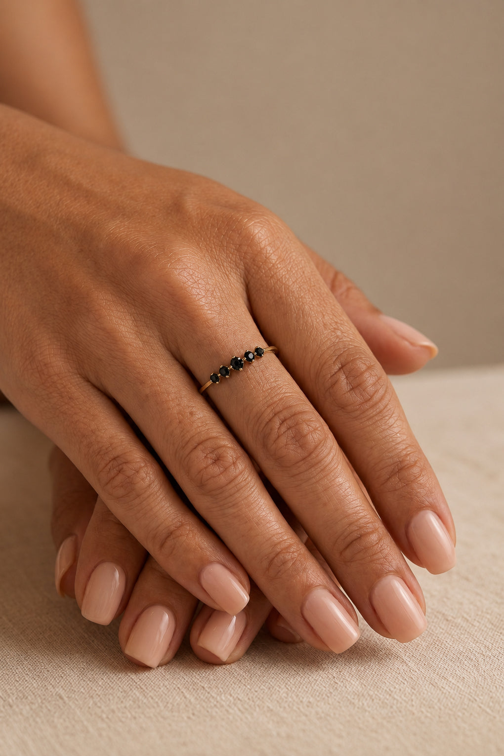 Zen ring in 14K gold and Diamonds