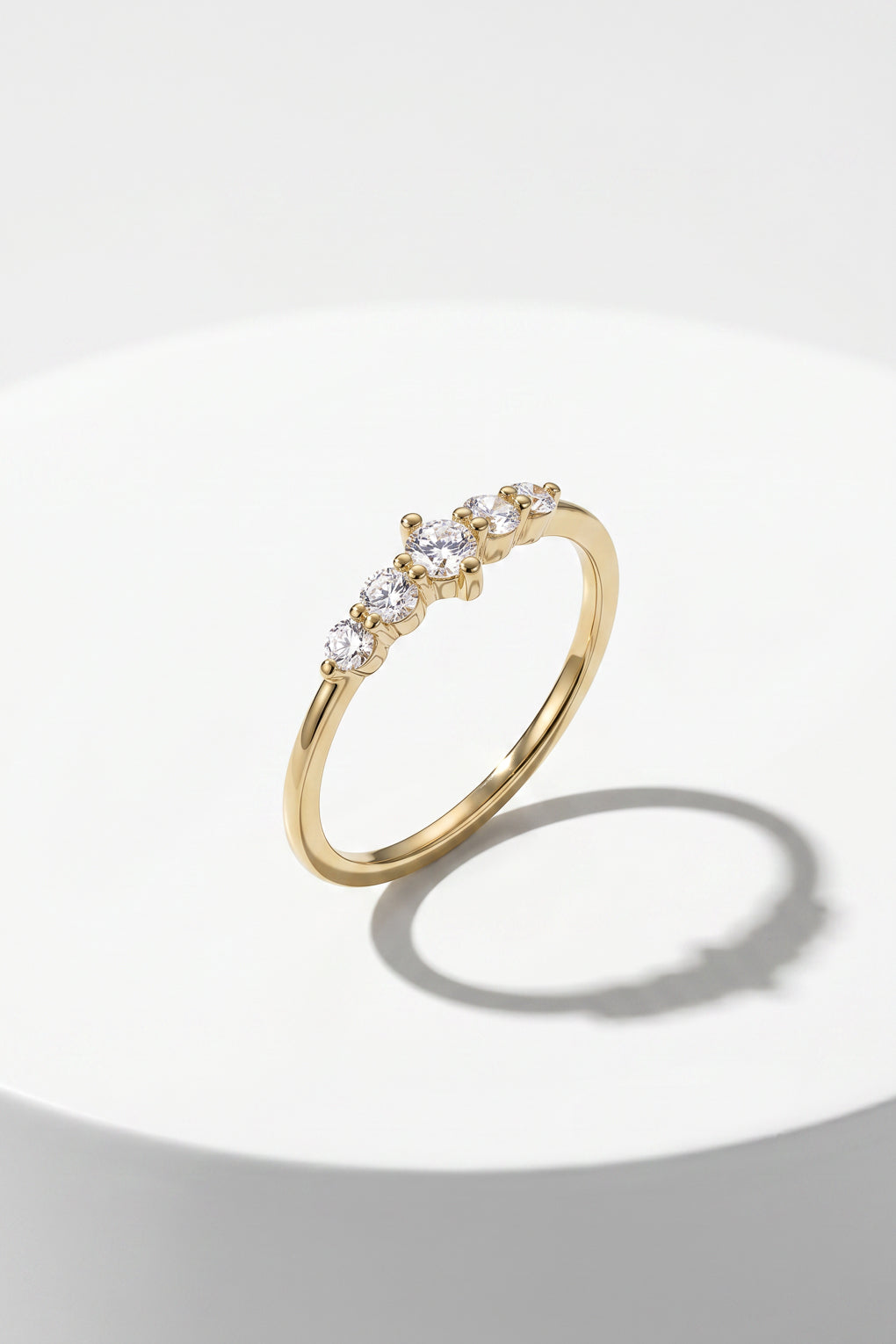 Zen ring in 14K gold and Diamonds