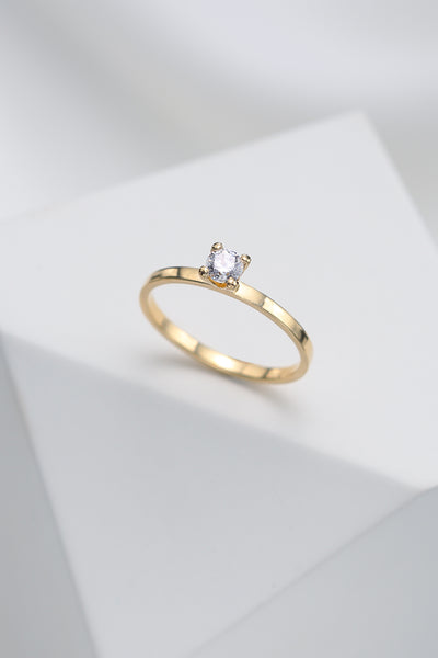 14K-18K Gold DIAMOND SOLITAIRE RING