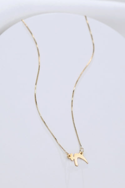 14K Gold Chai Necklace