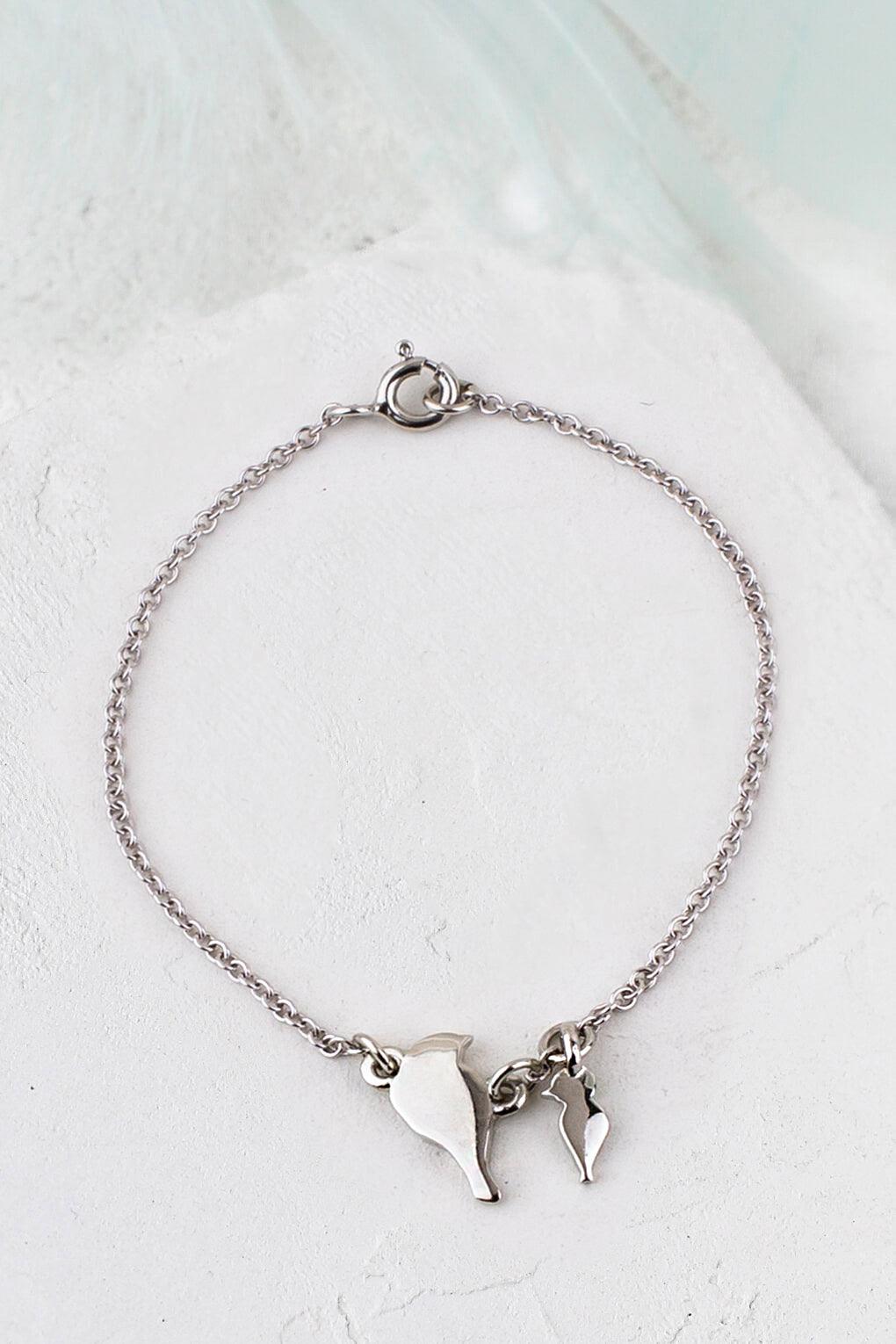 14K Gold Baby Bird Bracelet