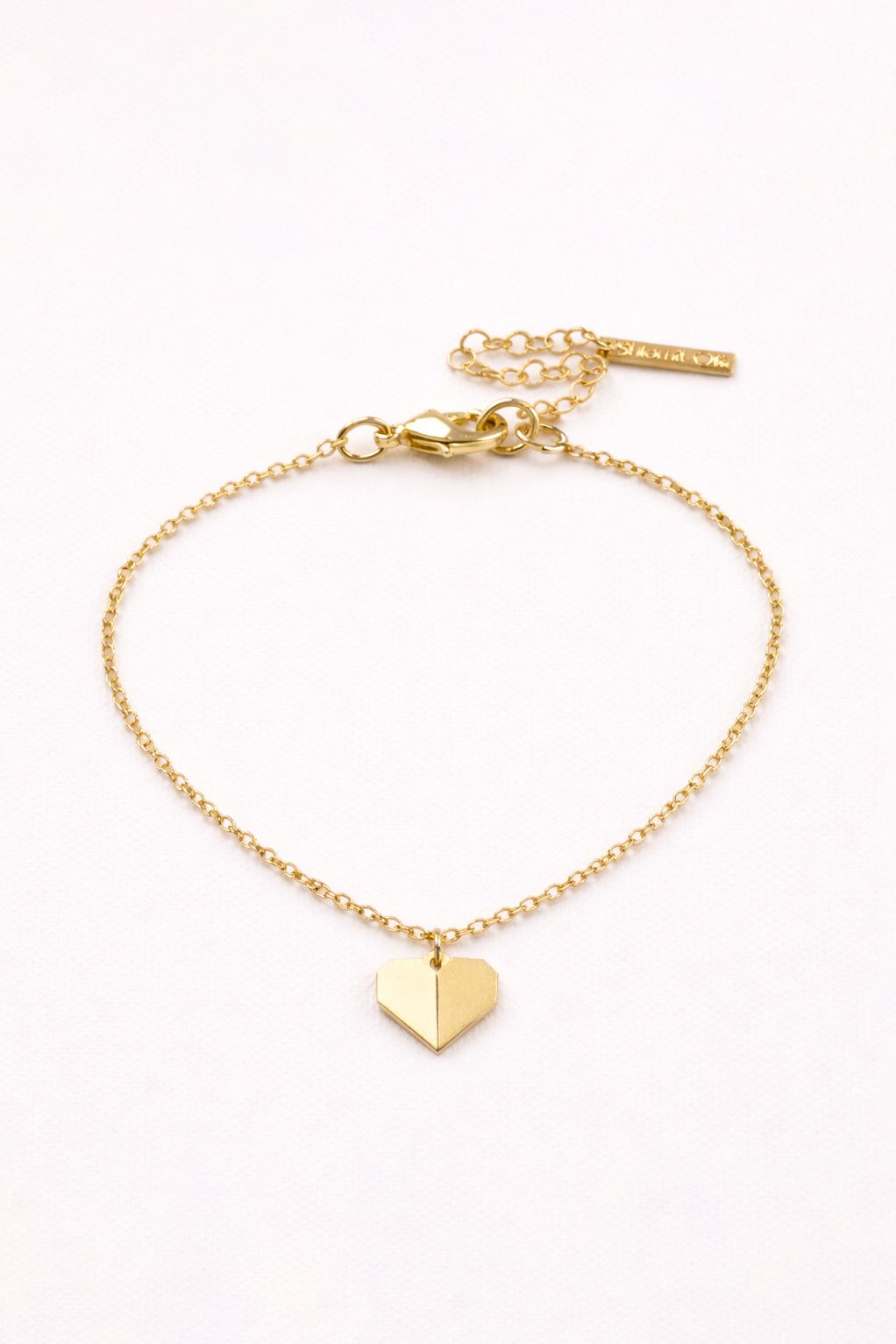 Tiny Origami Heart Bracelet