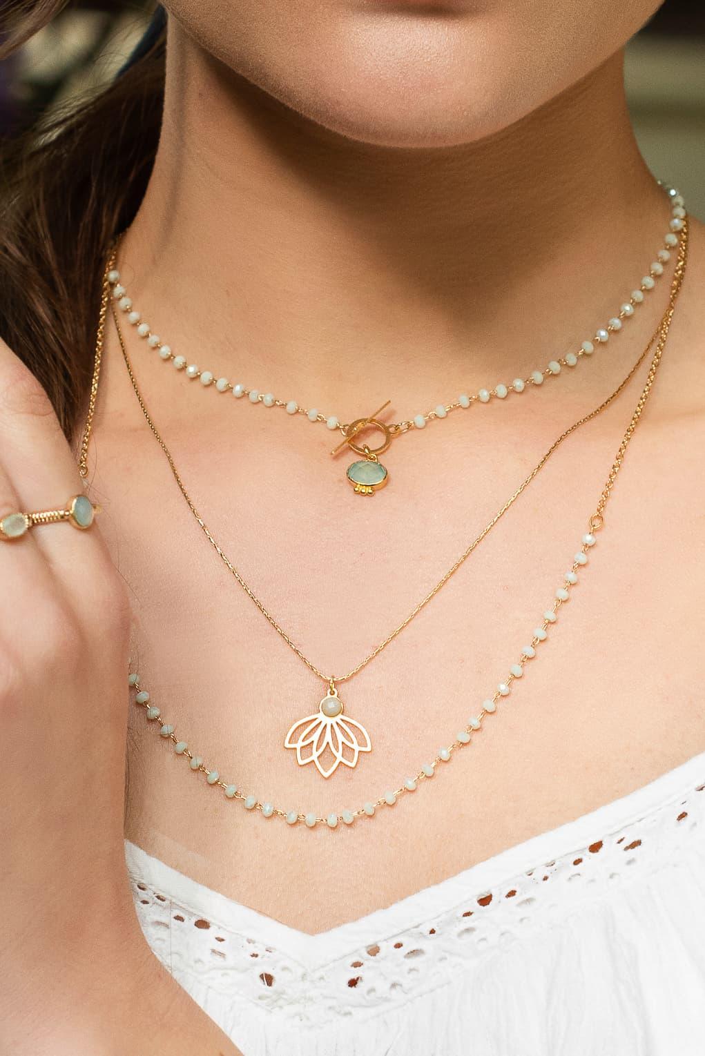 Lotus Layered Neckalce