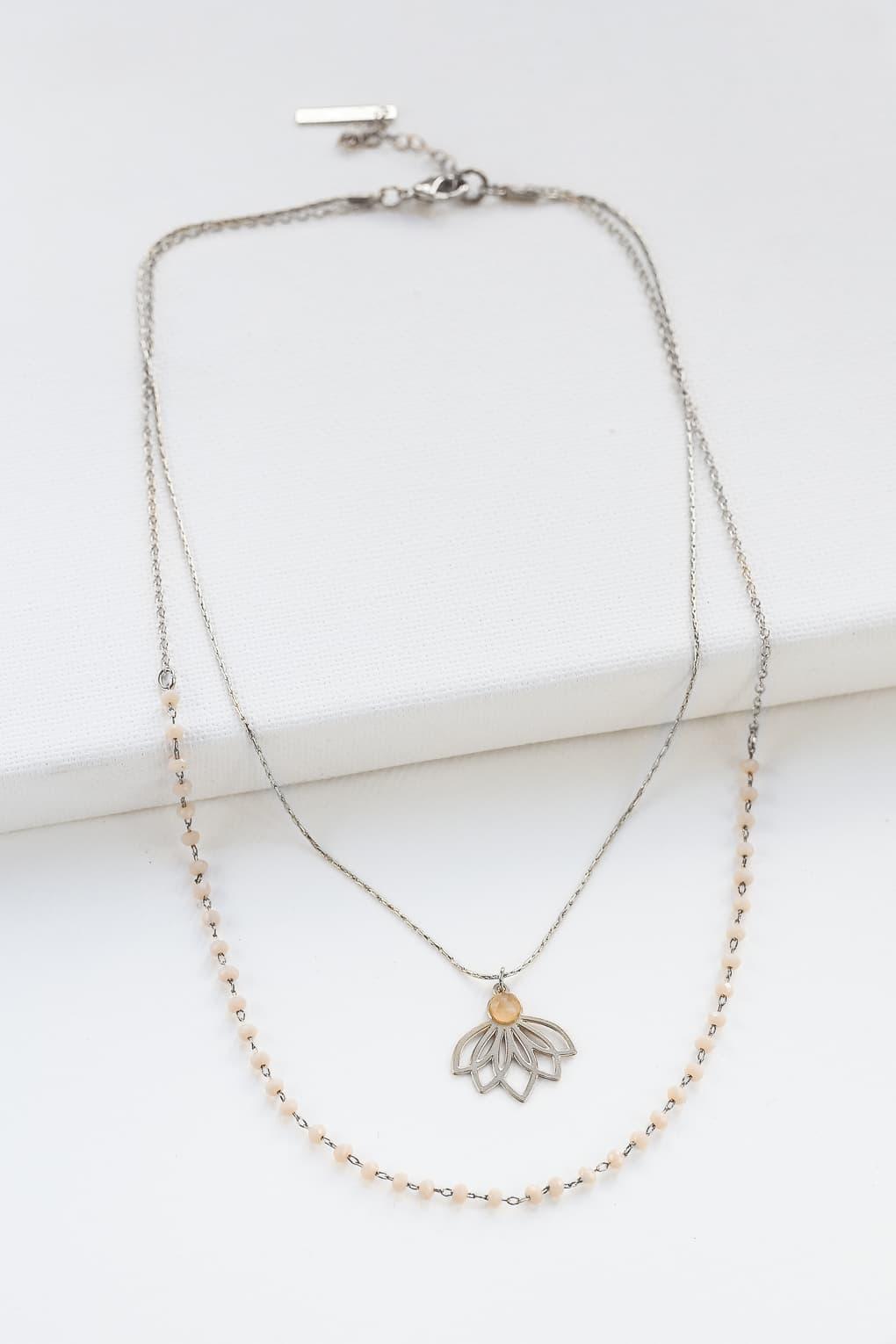 Lotus Layered Neckalce