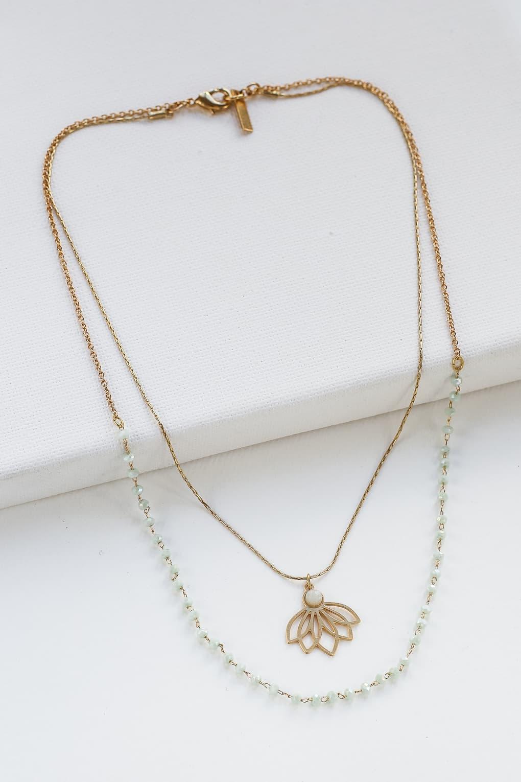 Lotus Layered Neckalce