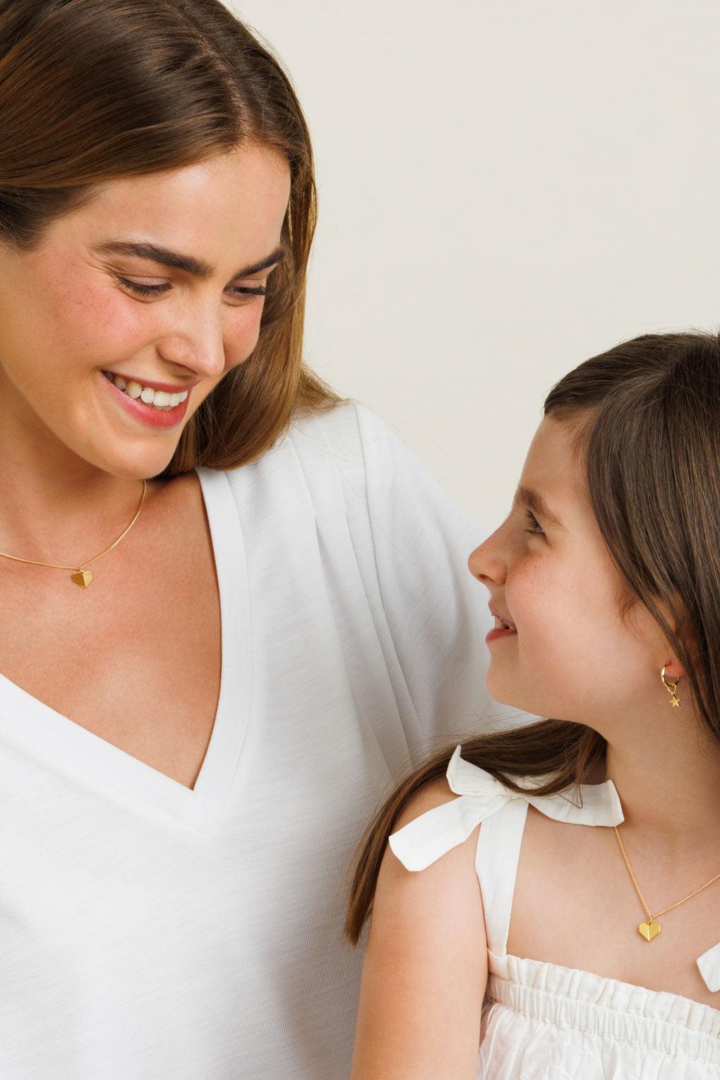 Mother and Daughter necklace set