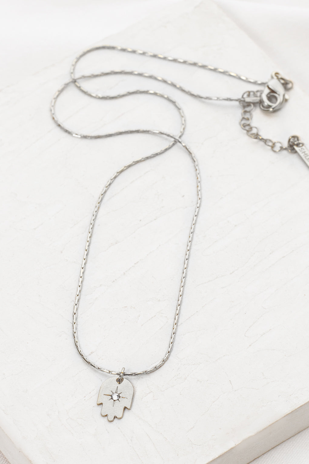 Embellished Hamsa Necklace