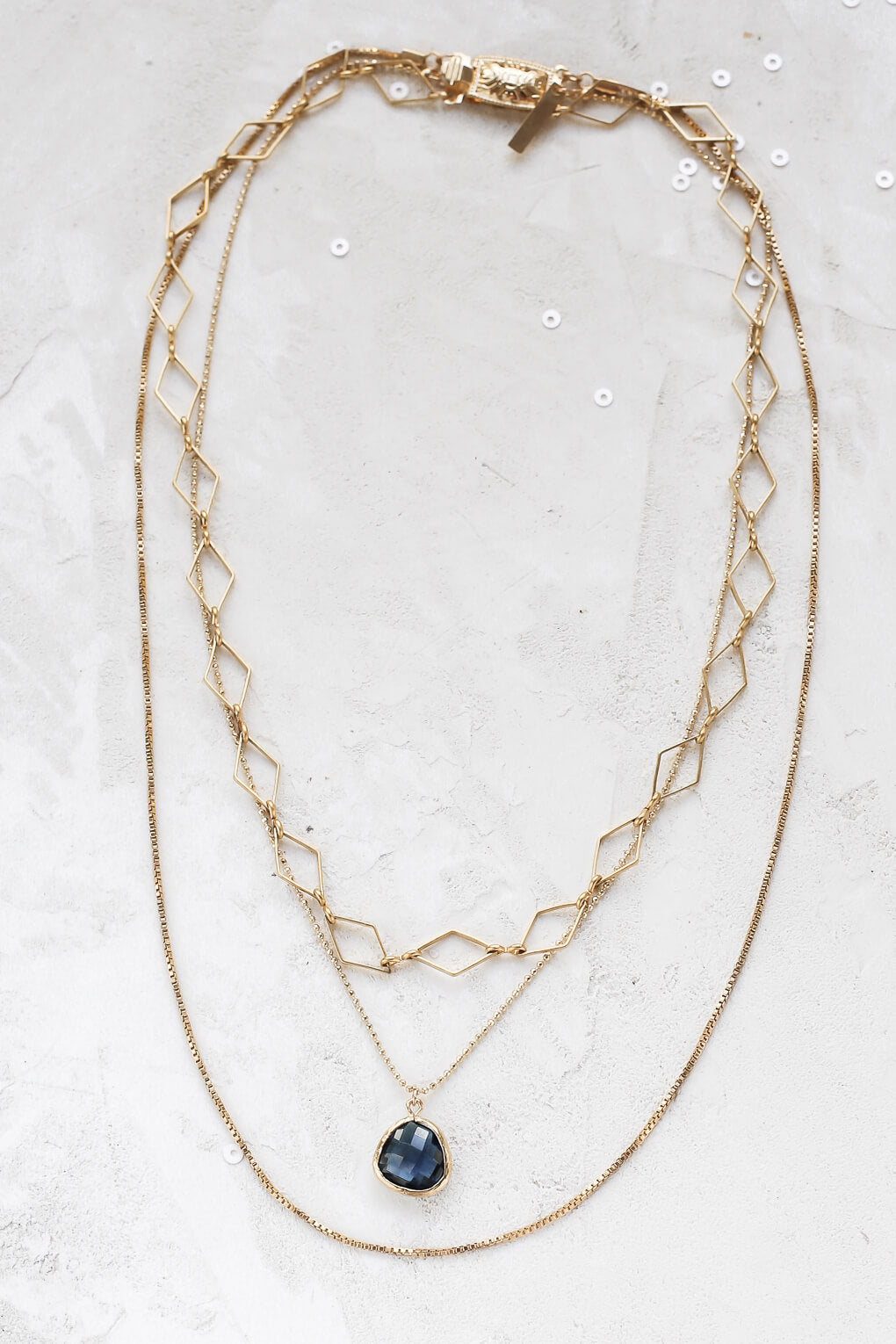 Tanza Glass Layered Necklace