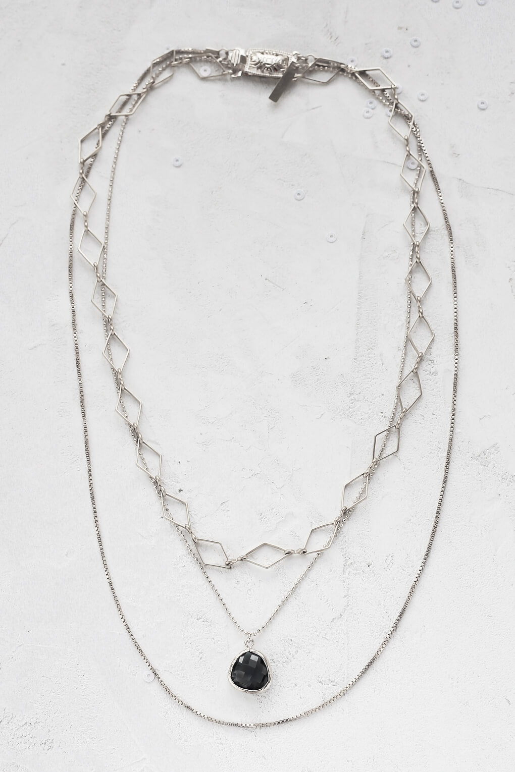 Tanza Glass Layered Necklace