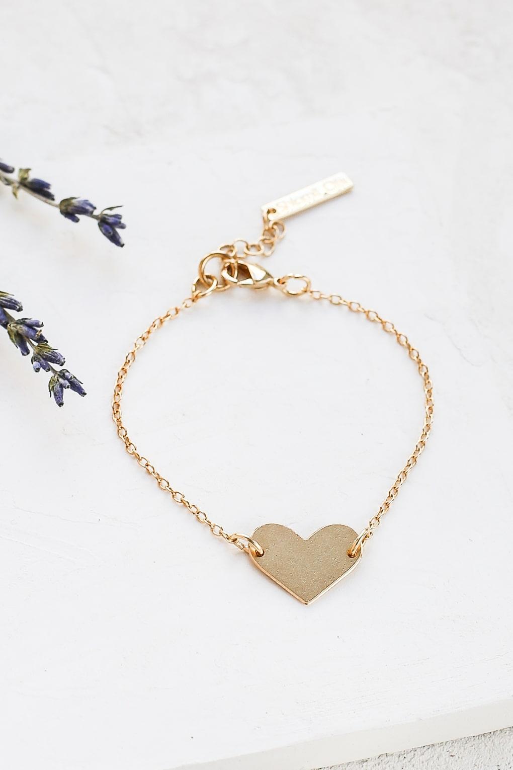 Wide Heart Bracelet