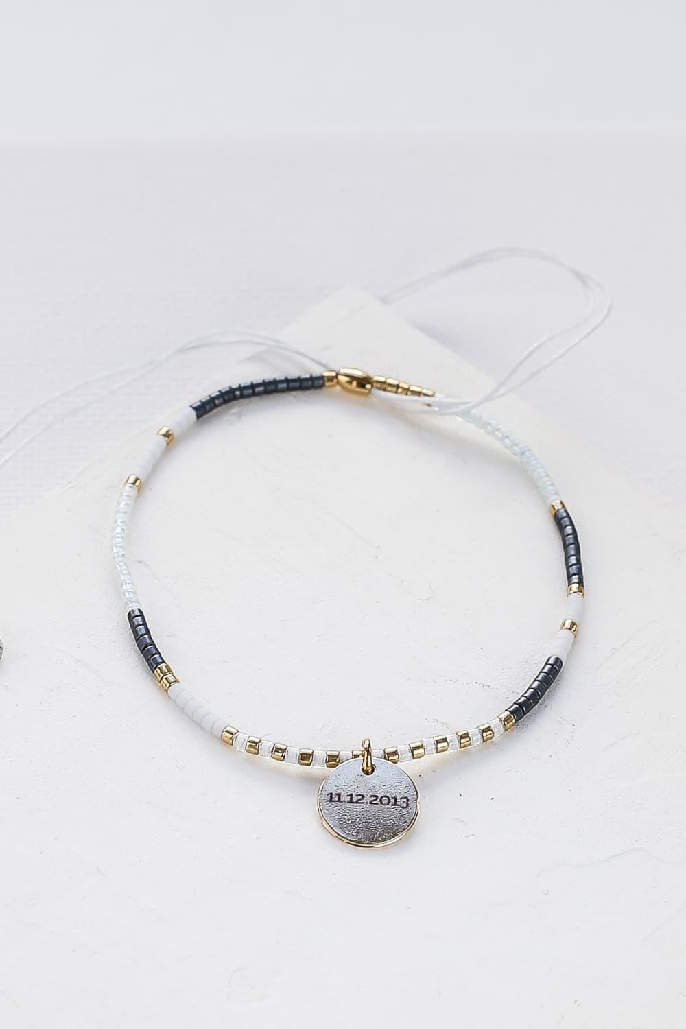 Custom Engraved Beads Bracelet