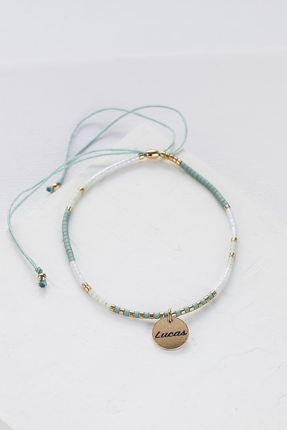 Custom Engraved Beads Bracelet