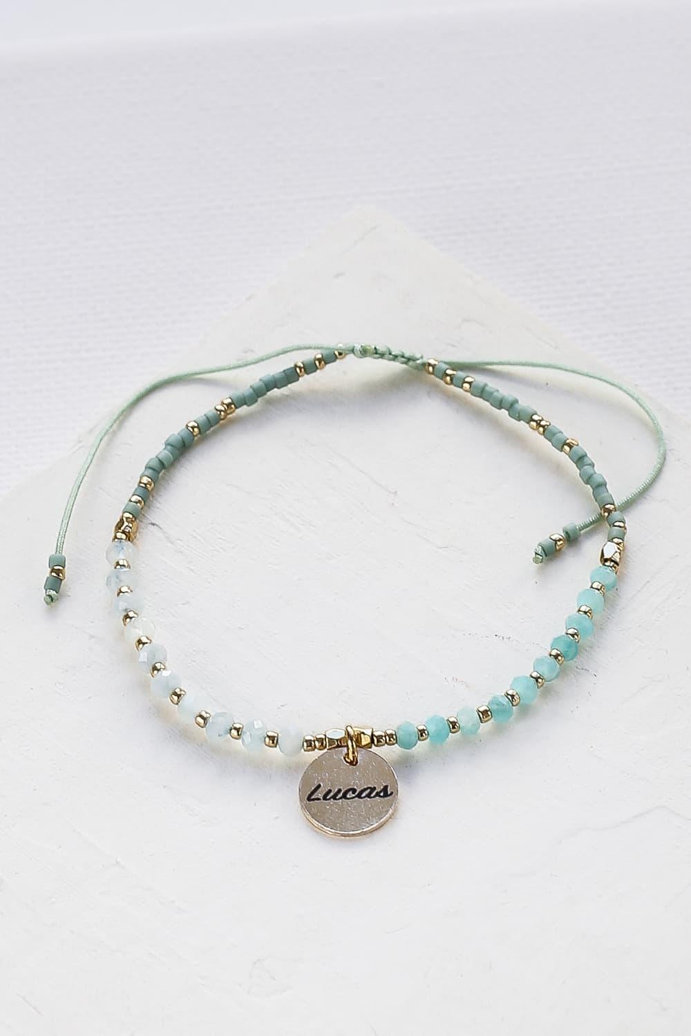 Custom Engraved Stones Bracelet